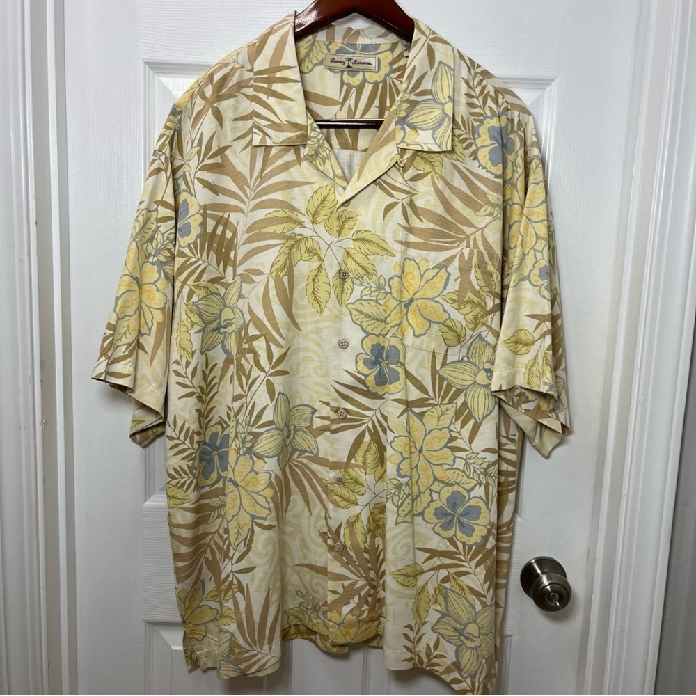 Tommy Bahama Tropical Hawaiian Floral Men's Shirt Size XXL